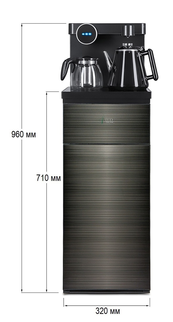 Кулер с чайным столиком Тиабар Ecotronic TB12-LNR black 